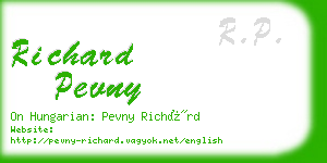 richard pevny business card